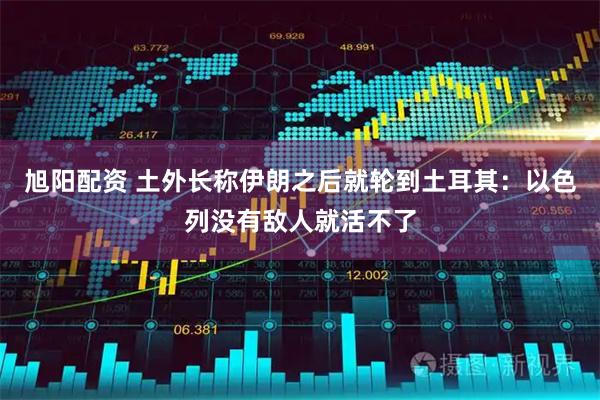 旭阳配资 土外长称伊朗之后就轮到土耳其：以色列没有敌人就活不了